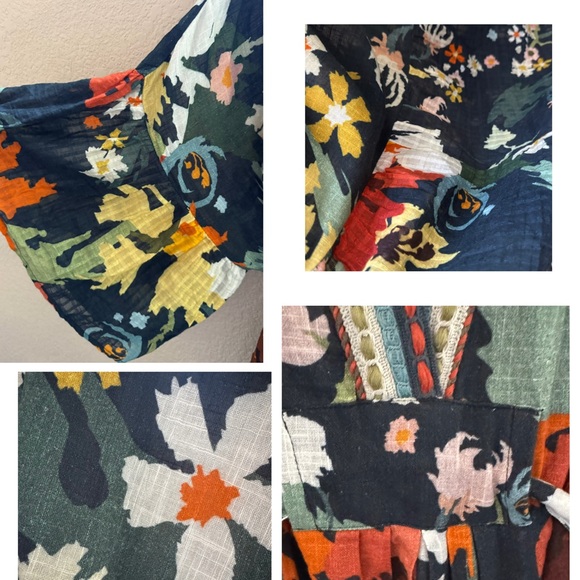 Anthropologie Conditions Apply Floral Kaftan Dress - Picture 5 of 10